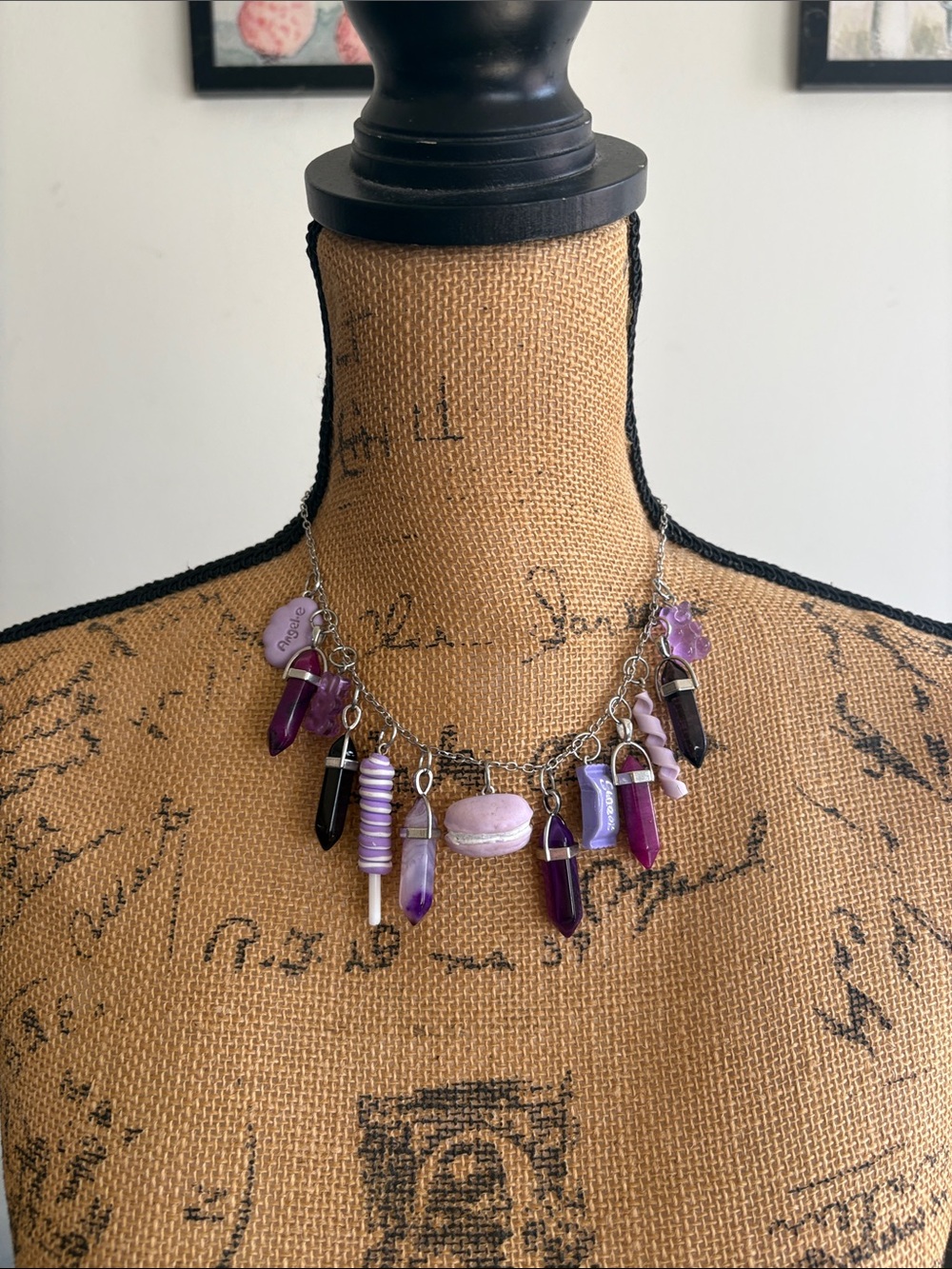 Purple Charm Necklace